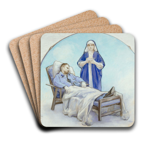 Soldat et infimires by Alfred Philippe Roll Art Drink Coaster set