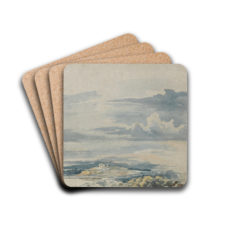 Landscape with a Castle on a Hill by James Ward Drink Coasters - set of 4