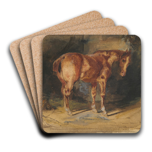 Study of aHorse by Eugne Delacroix Art Drink Coaster set