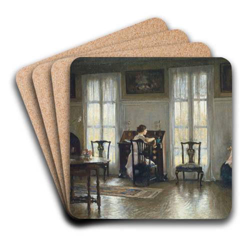 Mother and Mary by Edmund Charles Tarbell Art Drink Coaster set