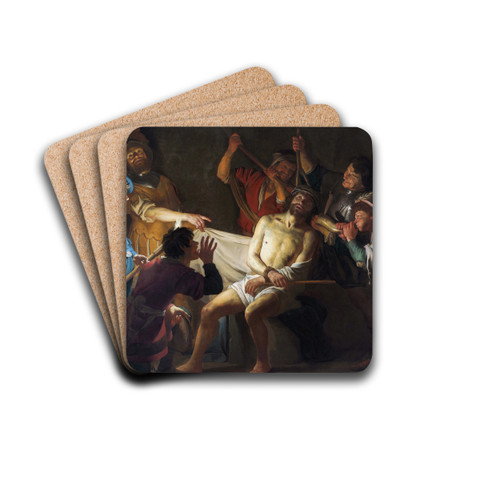 Christ Crowned with Thorns by Gerard van Honthorst Drink Coasters - set of 4