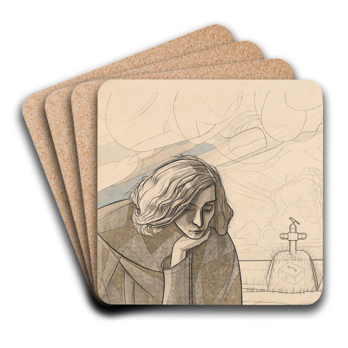 Trauer by Karl Wiener Art Drink Coaster set Trauer by Karl Wiener Art Drink Coaster set