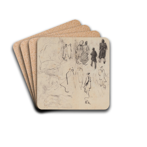 Hands, Silhouettes by James Ensor Drink Coasters - set of 4