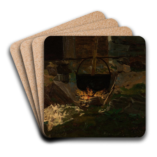 Vaskegryte by Amaldus Nielsen Art Drink Coaster set