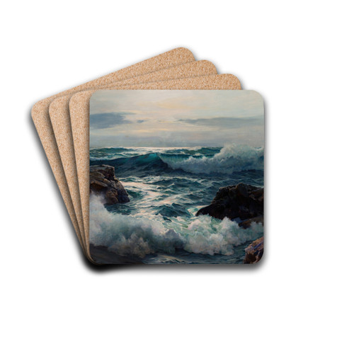 The Invading Surf by Frederick Judd Waugh Drink Coasters - set of 4