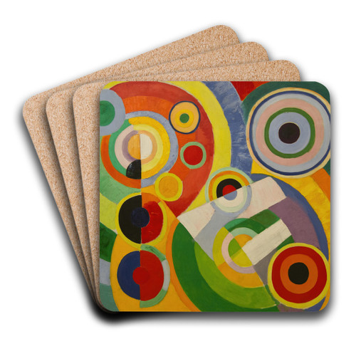 Rythme, Joie de vivre by Robert Delaunay Art Drink Coaster set