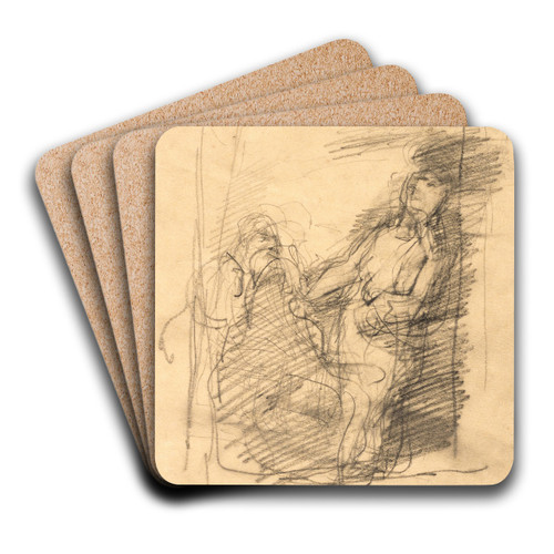 Kompositionsstudie by Oluf Hartmann Art Drink Coaster set