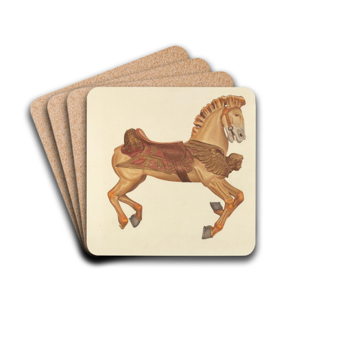Carousel Horse by Albert Ryder Drink Coasters - set of 4