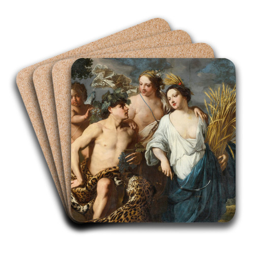 Ceres, Bacchus And Venus by Jan Miel Art Drink Coaster set