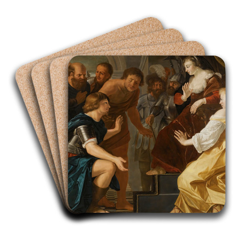 Aeneas Taking Leave From Dido by Christiaen van Couwenbergh Art Drink Coaster set