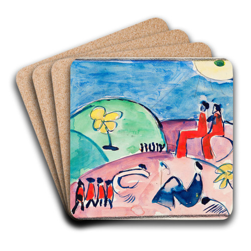 Die gelbe Blume by Hermann Stenner Art Drink Coaster set