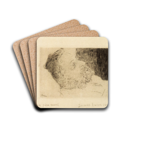 Mijn dode vader by James Ensor Drink Coasters - set of 4