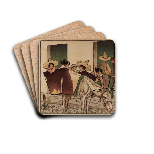 An Interlude by Helen Hyde Drink Coasters - set of 4