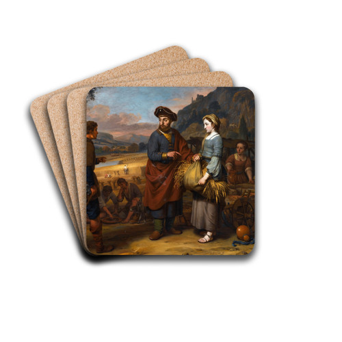 Rurh And Boaz by Gerbrand van den Eeckhout Drink Coasters - set of 4