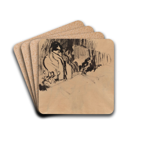 Seated Woman 2 by Rik Wouters Drink Coasters - set of 4 Seated Woman 2 by Rik Wouters Drink Coasters - set of 4