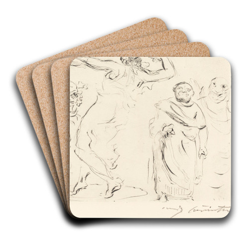 The Banquet of Trimalchio - pl.XI by Lovis Corinth Art Drink Coaster set