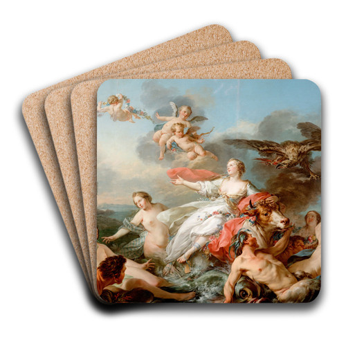 The Abduction of Europa by Jean Baptiste Marie Pierre Art Drink Coaster set