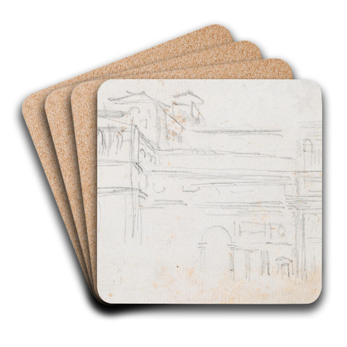Villa Medici by Hubert Robert Art Drink Coaster set
