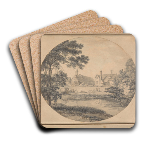 Haymaking by Thomas Hearne Art Drink Coaster set