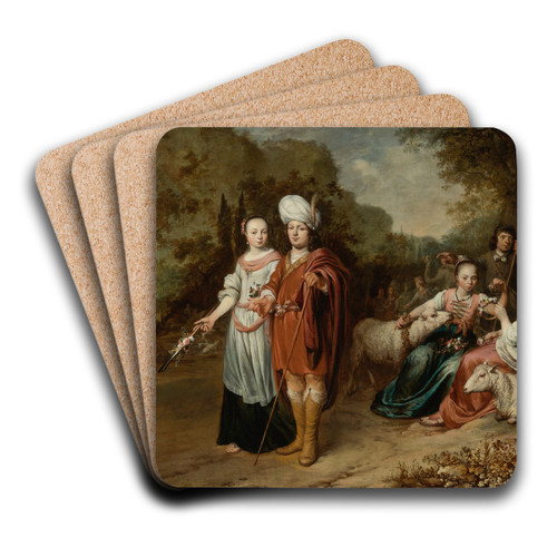 Jacob And Rachel by Gerbrand van den Eeckhout Art Drink Coaster set