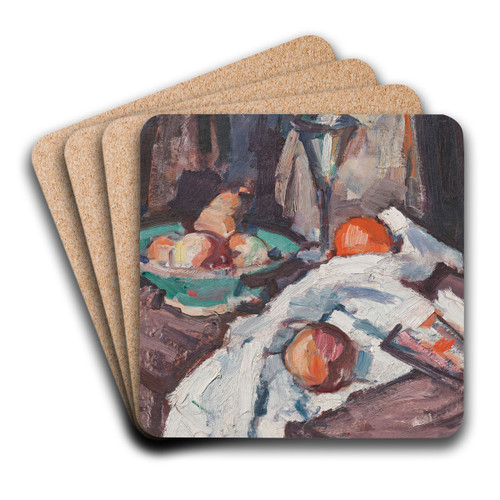 Still Life with Wine Glass and Fruit by Samuel John Peploe Art Drink Coaster set