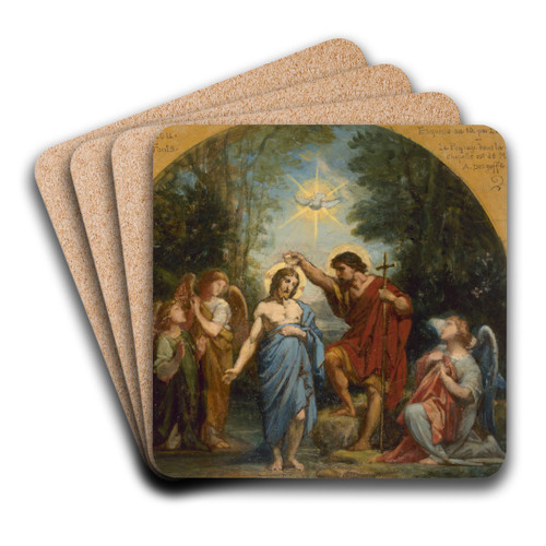Le Baptme du Christ by Jean-Louis Bezard Art Drink Coaster set