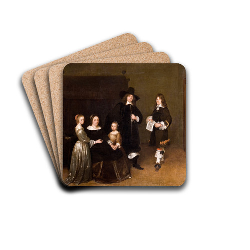 Portrait of a Family by Gerard ter Borch Drink Coasters - set of 4