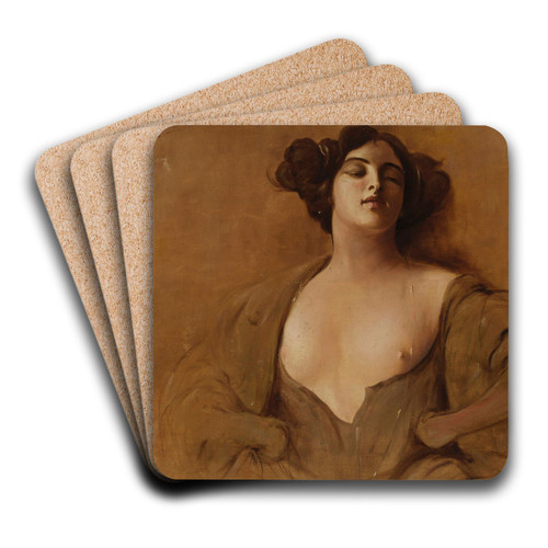 Hetaera by Franciszek murko Art Drink Coaster set Hetaera by Franciszek murko Art Drink Coaster set