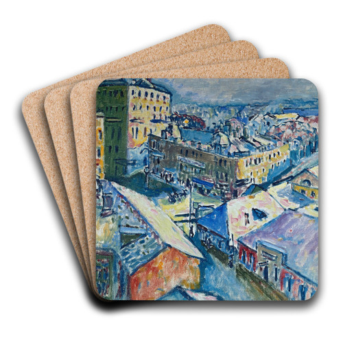 Zubovsky Platz by Wassily Kandinsky Art Drink Coaster set