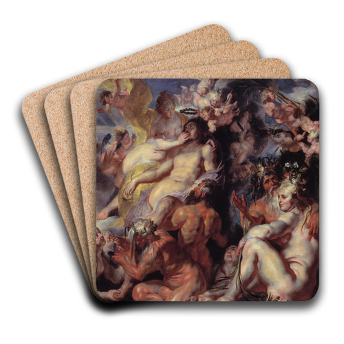 The Apotheosis of Aeneas by Jacob Jordaens Art Drink Coaster set