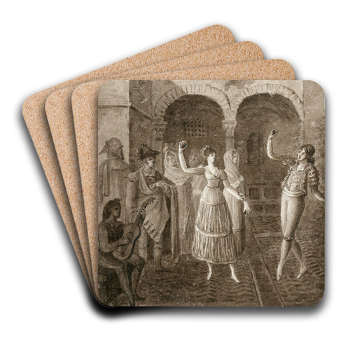 Spaanse dansers by Otto Howen Art Drink Coaster set