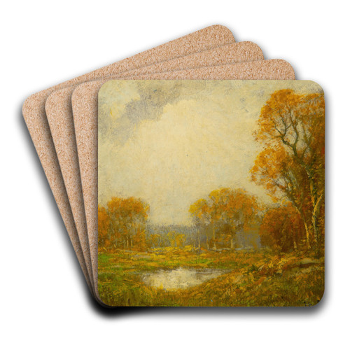Autumn's Pond by Julian Onderdonk Art Drink Coaster set Autumn's Pond by Julian Onderdonk Art Drink Coaster set
