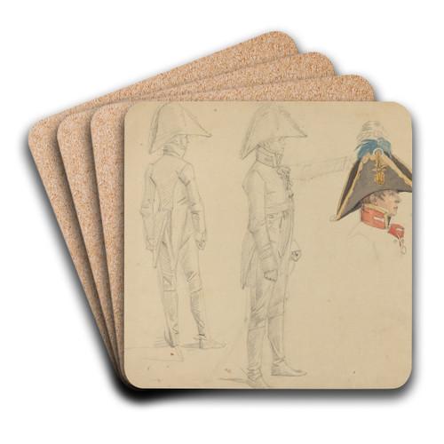 Studies of Major von Washington by Wilhelm von Kobell Art Drink Coaster set