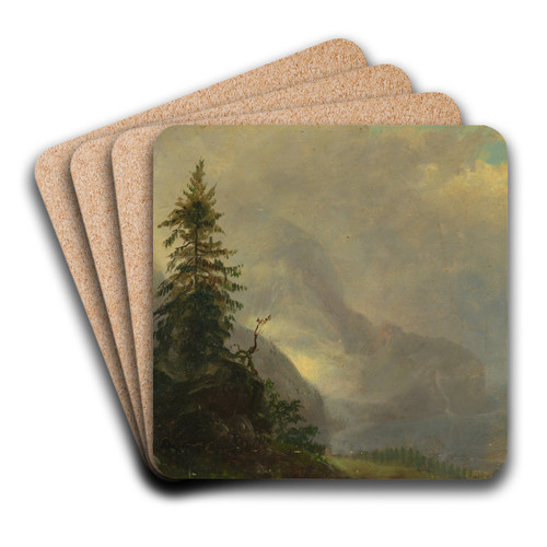 The Koenigsee, near Berchtesgeden, Bavaria by Frederic Edwin Church Art Drink Coaster set