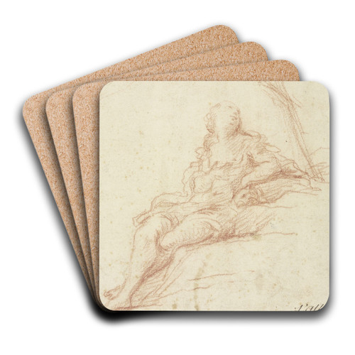 Atoning Magdalene by Francesco Albani Art Drink Coaster set
