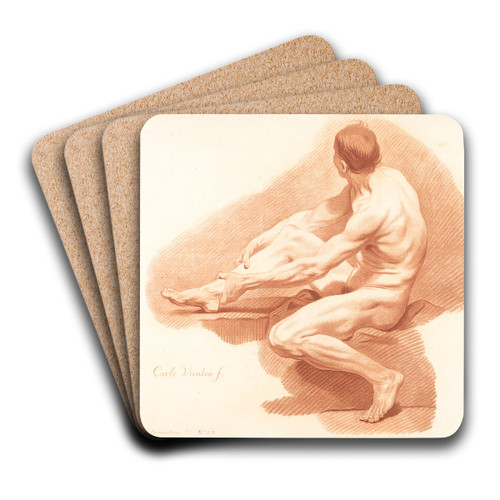 Academy III by Gilles Demarteau the Elder Art Drink Coaster set