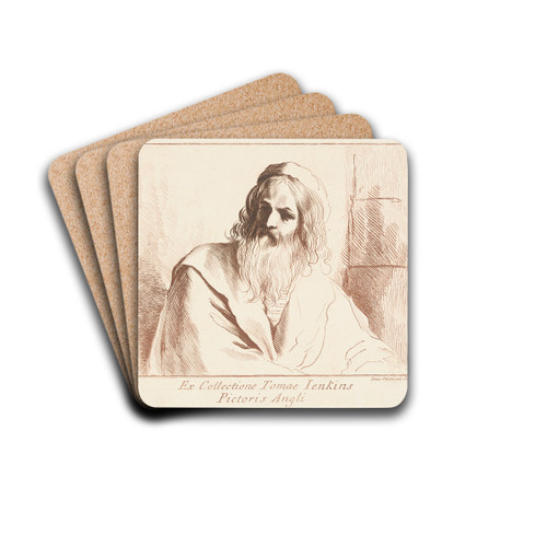 Portrait of a Man by Follower of Guercino Drink Coasters - set of 4