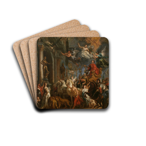 The Triumph of Frederik Hendrik by Jacob Jordaens Drink Coasters - set of 4