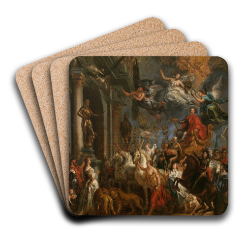 The Triumph of Frederik Hendrik by Jacob Jordaens Art Drink Coaster set