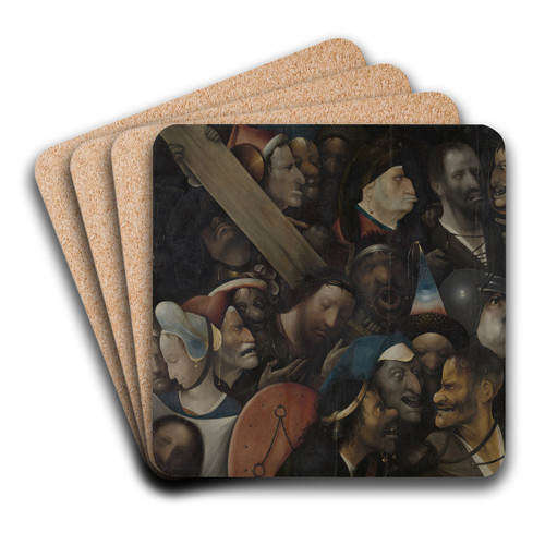 Christ Carrying the Cross by Hieronymus Bosch Art Drink Coaster set
