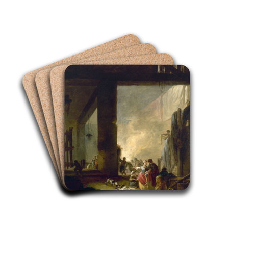 La Blanchisserie by Hubert Robert Drink Coasters - set of 4