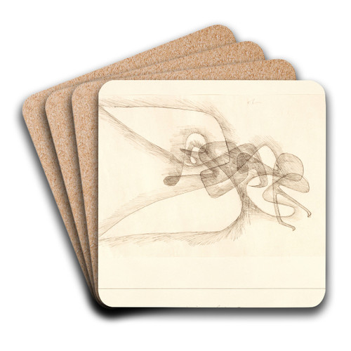 Vibrant by Paul Klee Art Drink Coaster set