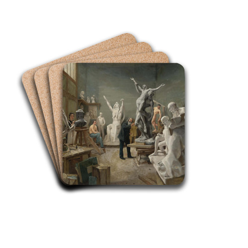 The Sculptor's Studio by Philippe Parrot-Lecomte Drink Coasters - set of 4 The Sculptor's Studio by Philippe Parrot-Lecomte Drink Coasters - set of 4