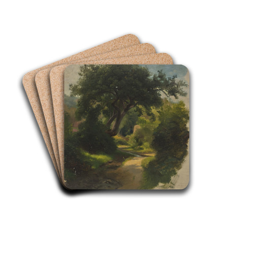 Forest path by Jakob Becker Drink Coasters - set of 4