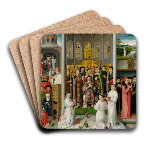 Scenes from the Life of Saint Augustine of Hippo by Master of Saint Augustine Art Drink Coaster set