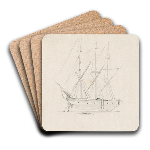 Driemaster by Pieter van Loon Art Drink Coaster set