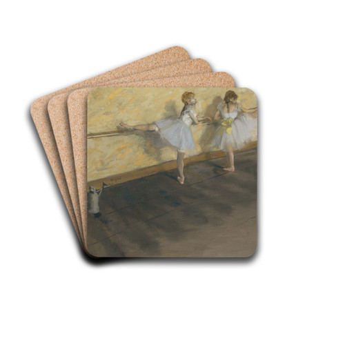 Dancers Practicing at the Barre by Edgar Degas Drink Coasters - set of 4 Dancers Practicing at the Barre by Edgar Degas Drink Coasters - set of 4