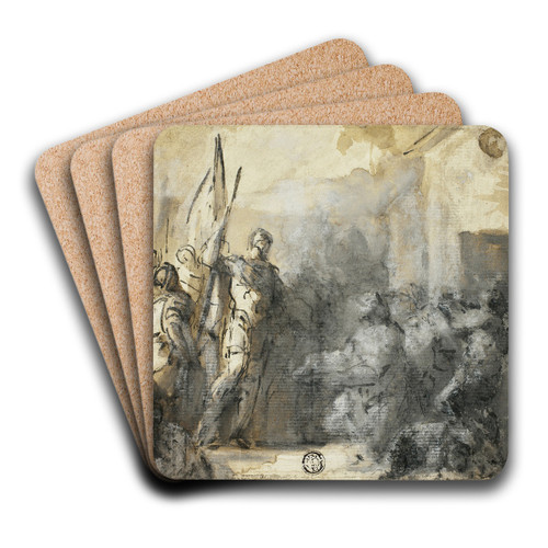 David and Abigail by Domenico Mondo Art Drink Coaster set
