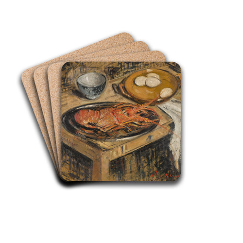 Langouste du Portugal by Gustave Loiseau Drink Coasters - set of 4