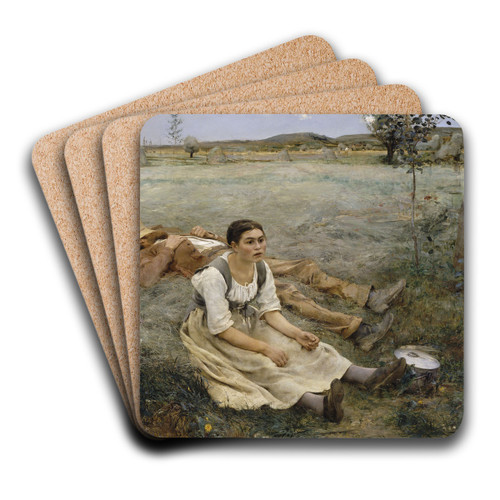 Hay Making by Jules Bastien-Lepage Art Drink Coaster set